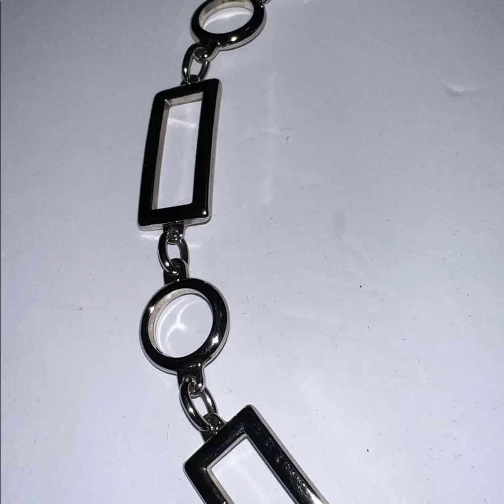 Chic Silver Rectangular Chain Belt - Picture 5 of 6